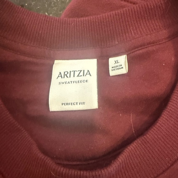 Aritzia Men's Deep Burgundy Crewneck Sweater - Picture 3 of 3